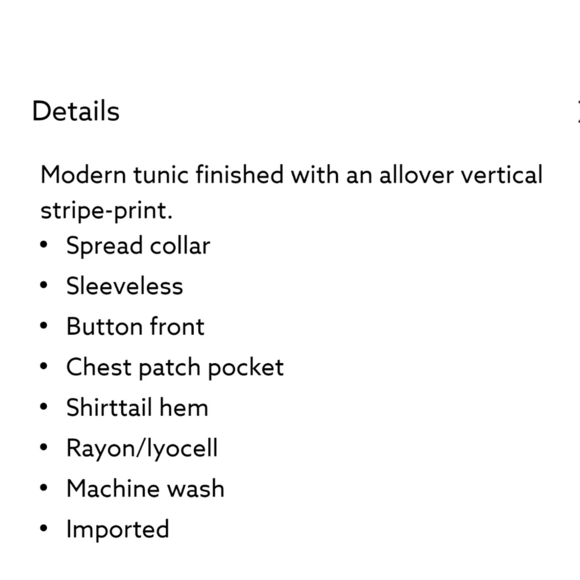 BeachLunchLounge Striped Sleeveless Button Up NWT🔖 - Picture 8 of 8